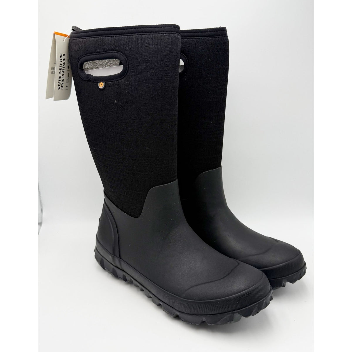 Bogs Womens Whiteout Cracks Tall Boots Size 12 EU 43 Black Waterproof NIB