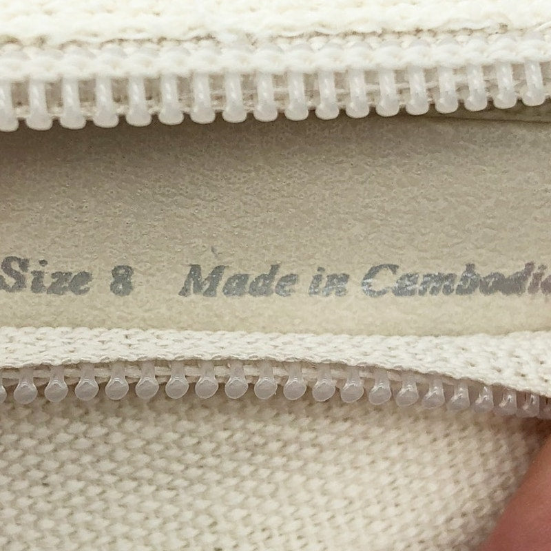 Dolce Vita Womens Combat Boots Size 8 Stacked Heel Off White Canvas NWOB