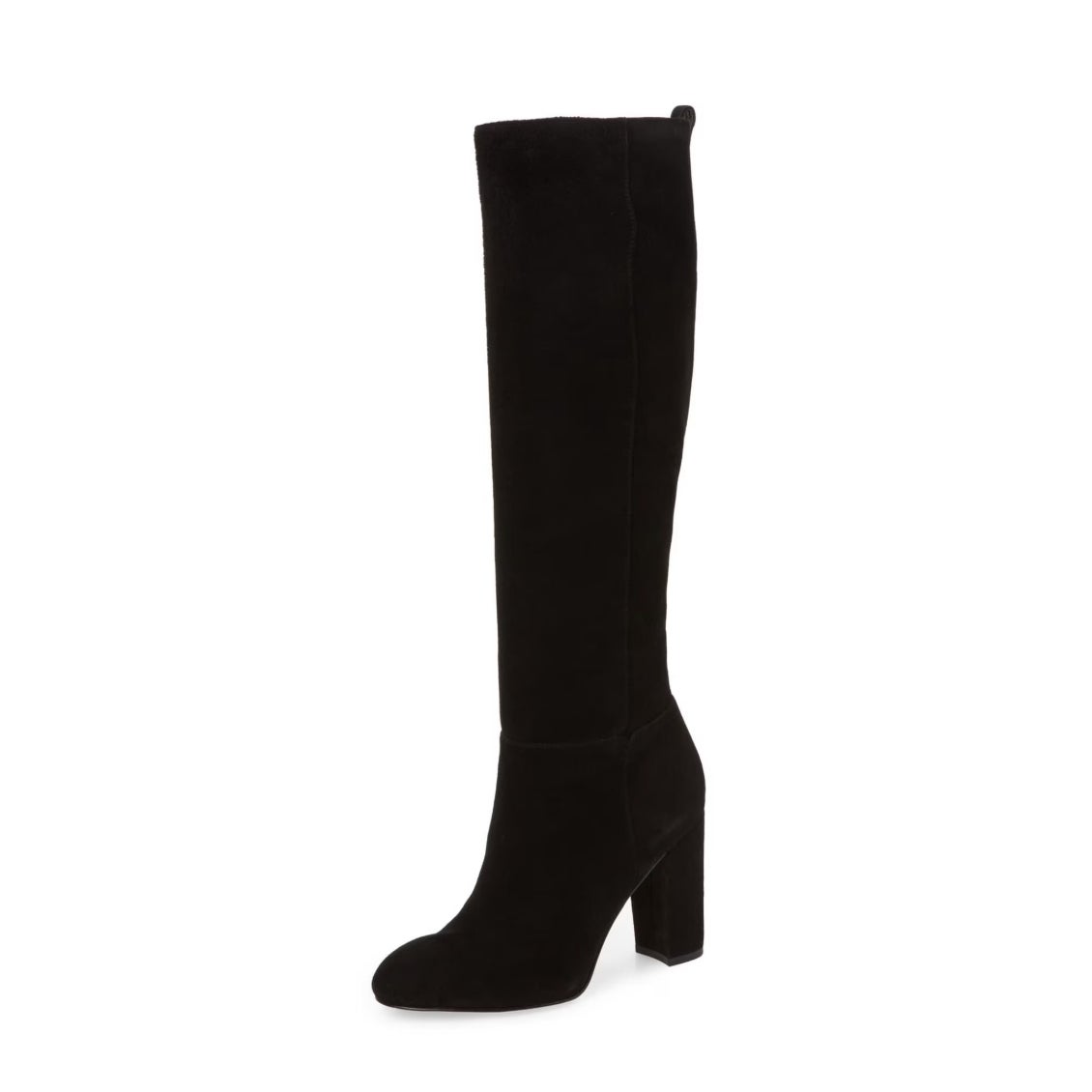 Sam Edelman Womens Caprice Heeled Knee High Boots Size 8.5 Black Suede NWOB