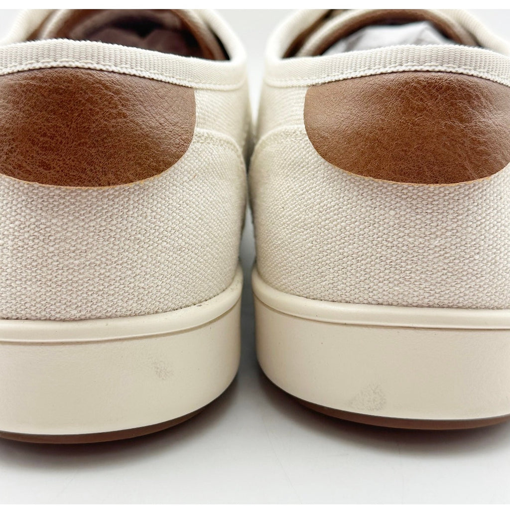 STEVE MADDEN Mens Fenta Casual Sneakers Size 9.5 M Cream White Fabric NIB