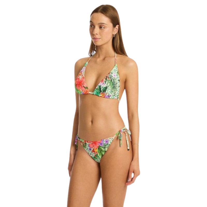 SEA LEVEL SWIM Women's Dolce D Cup Tri Top Size 6 Green Multi Print Floral NWT