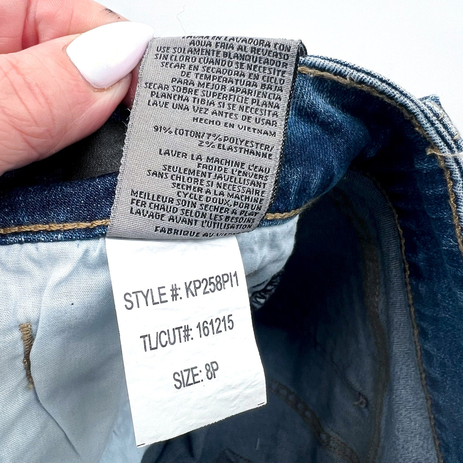 KUT FROM THE KLOTH Natalie Bootcut Jeans 8 PETITE Studious Blue Mid Rise NWT