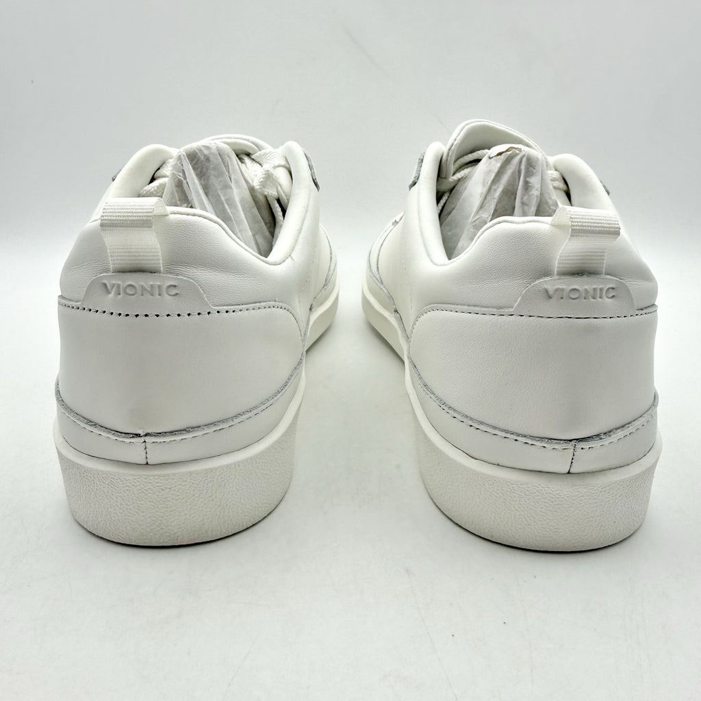 Vionic Womens Elise Casual Sneakers US 8 Wide EU 38.5 White Leather NIB