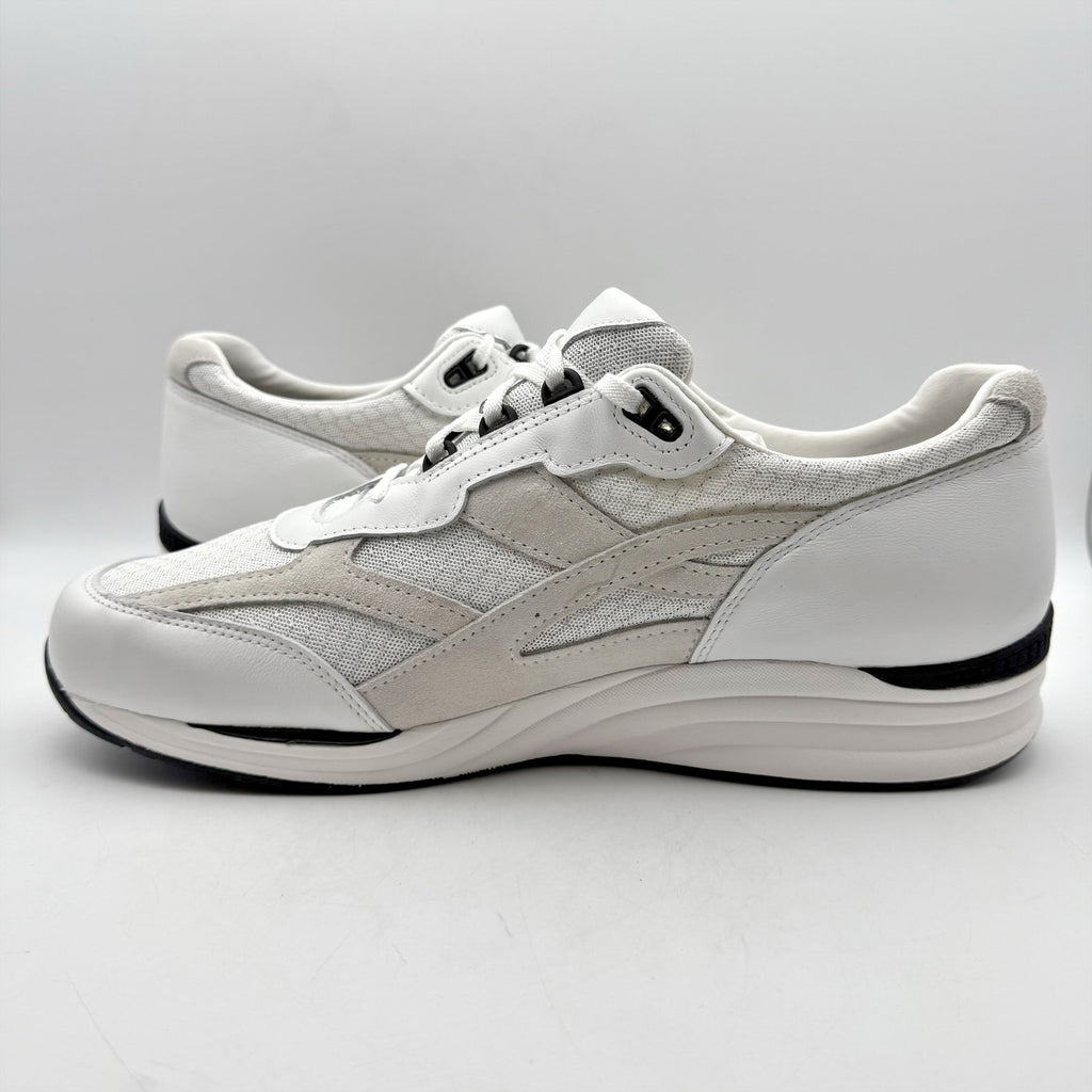 SAS Mens Journey Mesh Walking Sneakers US 14.5 Wide EU 47.5 White Suede NWOB