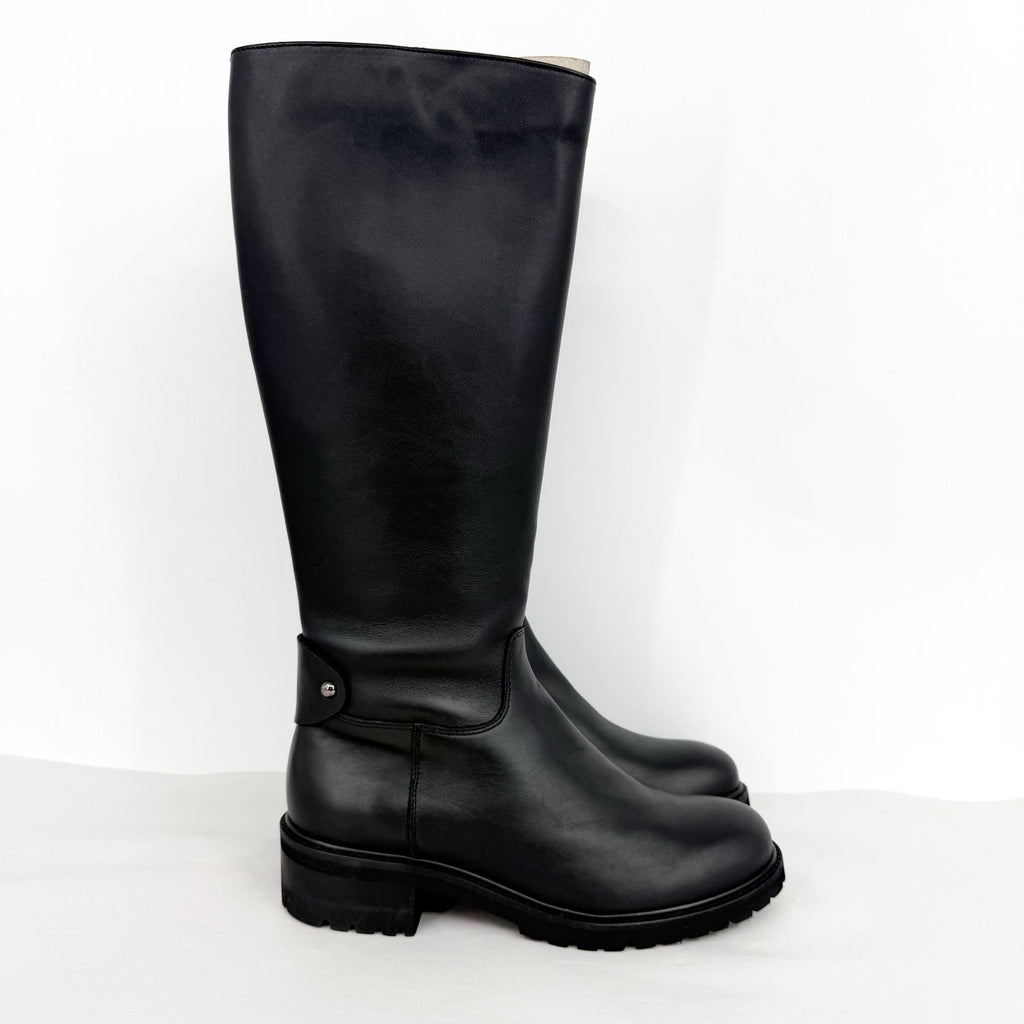 La Canadienne Womens Cate Knee High Boots US Size 9 EU 39 Black Leather NWOB