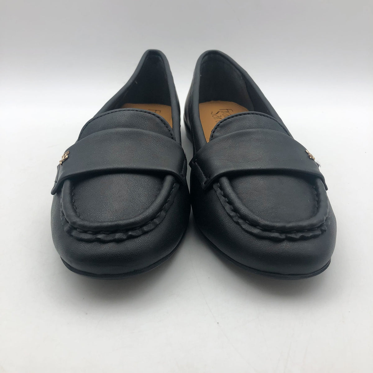 Franco Sarto Womens Faris Slip On Flats Size 6.5 Black Faux Leather NIB