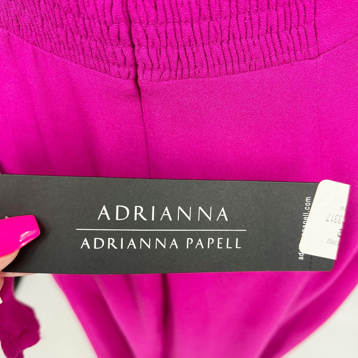 ADRIANNA PAPELL Women's Midi Dress Size 6 Pink Light Crepe NWT