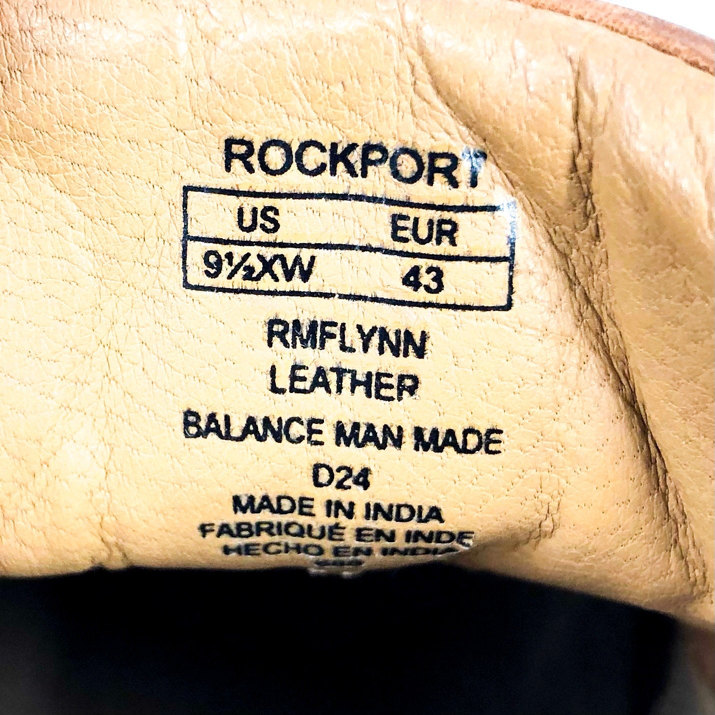 Rockport Mens Flynn Lace-up Ankle Boots US 9.5 XW EU 43 Brown Leather NIB