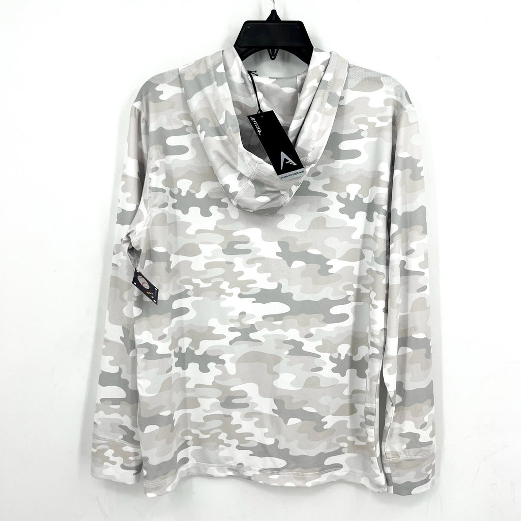ANTIGUA Mens Texas Ranger Sector Hoodie Small White Gray Camo Sweatshirt NWT