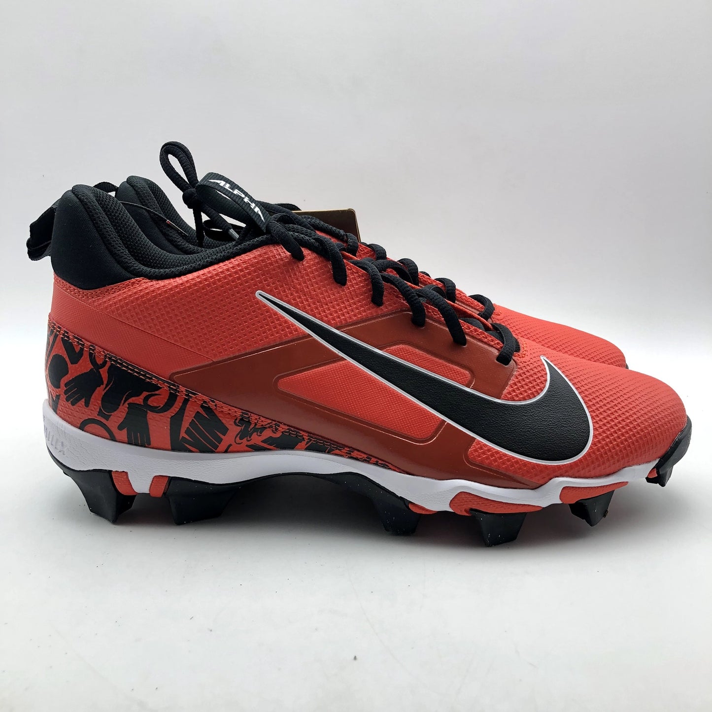 Nike Men's Alpha Menace 4 Shark SE Football Cleats Size 10.5 Red Black NWOB