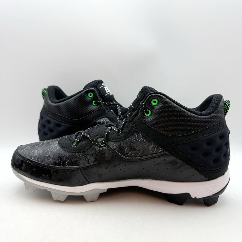 Under Armour Mens Bryce Harper 8 Mid RM Baseball Cleats Size 12 Black Green NWOB
