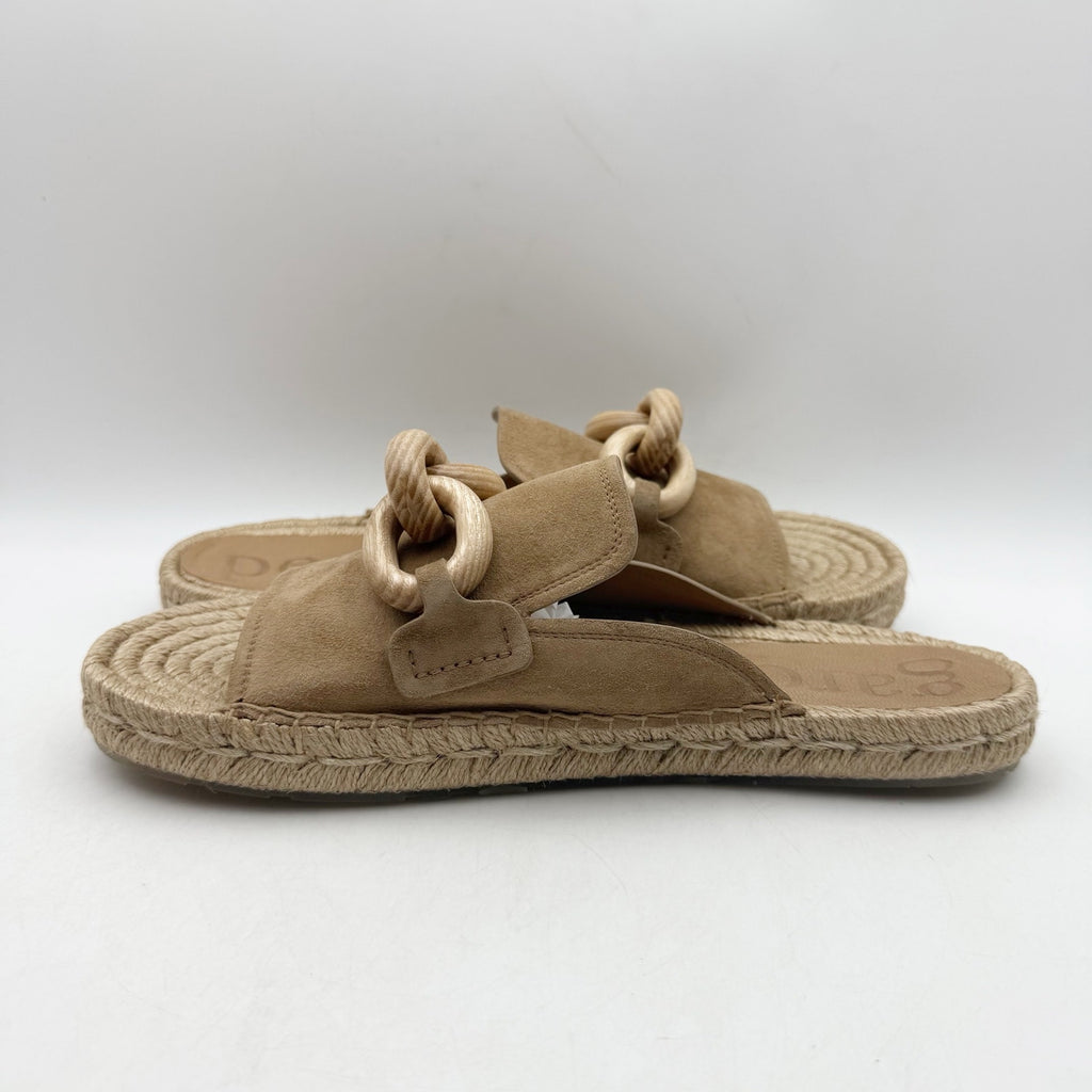 Pedro Garcia Womens Journey Slide Sandals EU 39.5 US 9.5 Tan Beige Leather NWOB