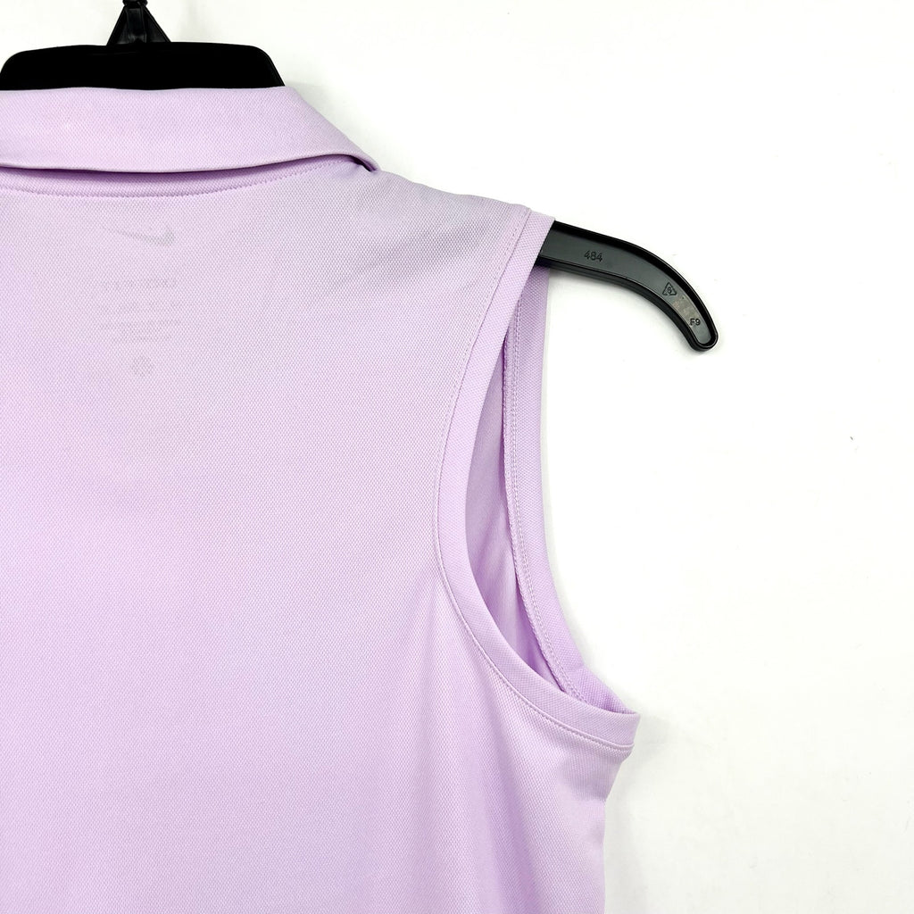 NIKE Women's Dri-Fit Victory Sleeveless Golf Polo Shirt XS Lilac Purple NWT