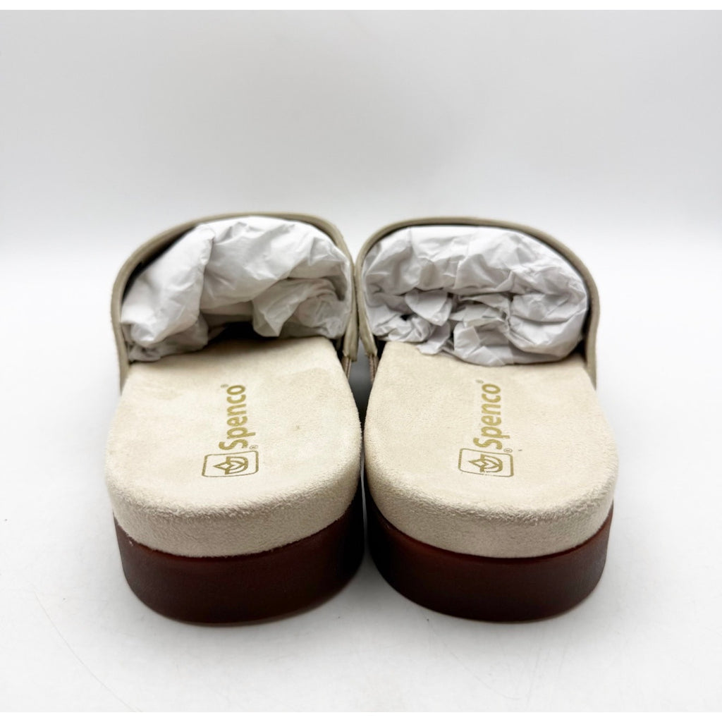 Spenco Women's Twilight Stud Sandal Size 9.5 WIDE Light Taupe Slip On NIB