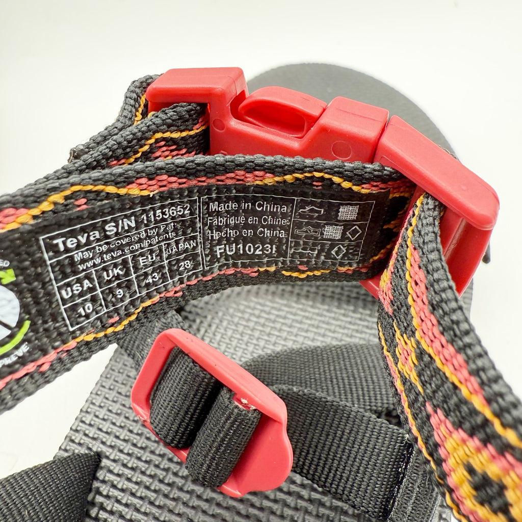 TEVA Mens Original Alp Revive Sandals US 10 EU 43 90s Archival Revival Black NIB