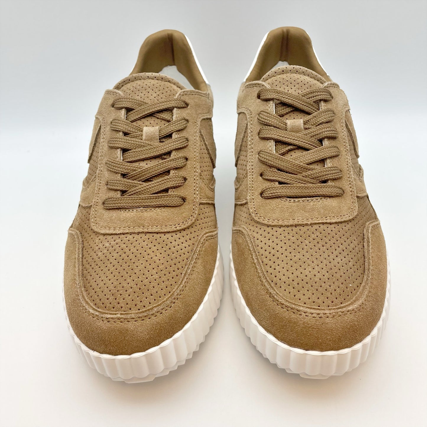 Steve Madden Women's Shereen Suede Sneaker Chestnut Brown Size 8