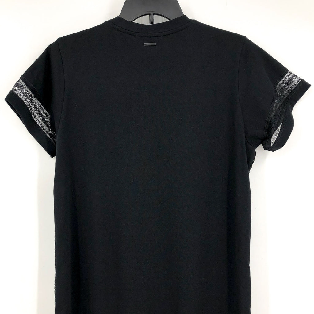 ALLSAINTS Women's Anna Lace Maxi Dress Size 8 Black Short Sleeve NWT