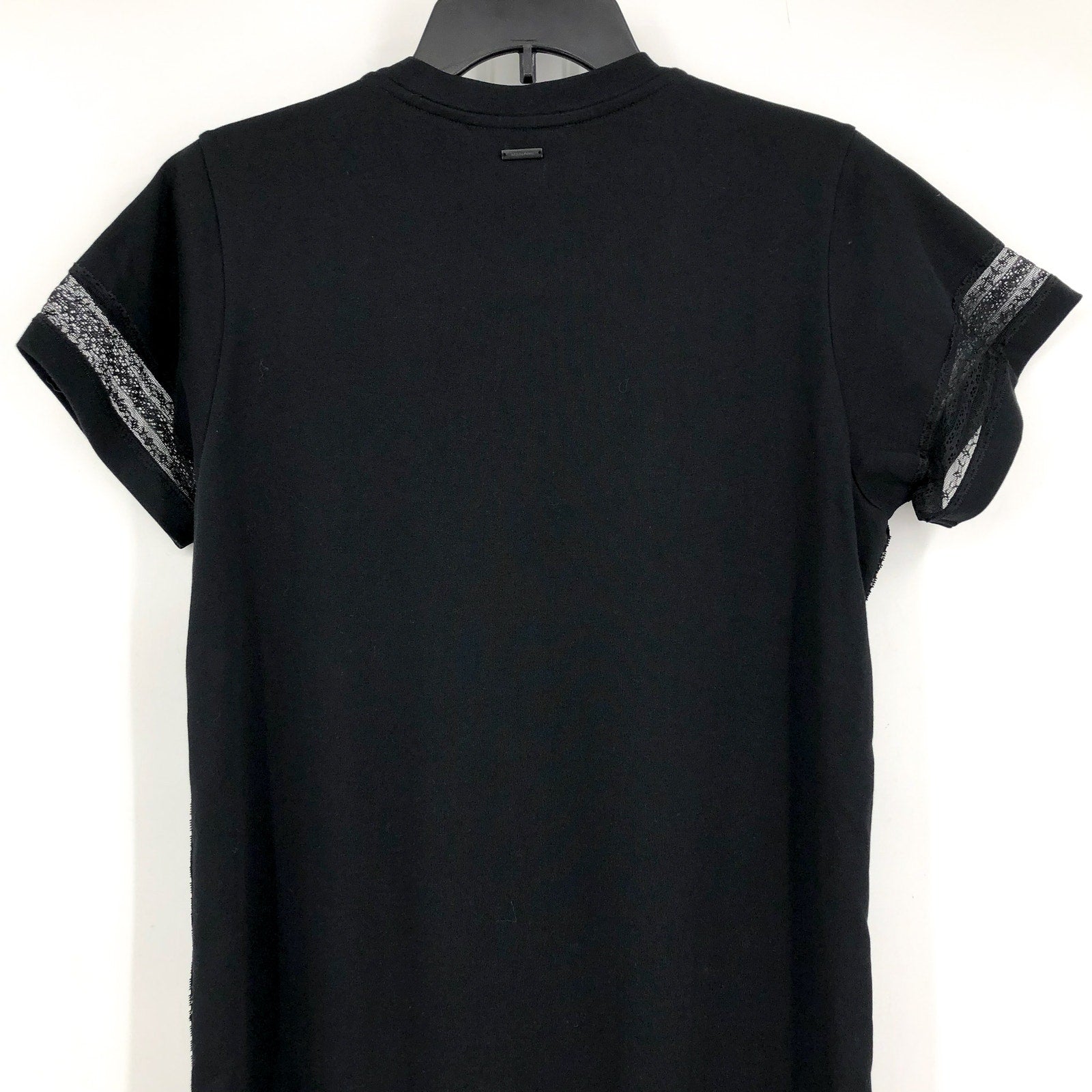 ALLSAINTS Women's Anna Lace Maxi Dress Size 8 Black Short Sleeve NWT