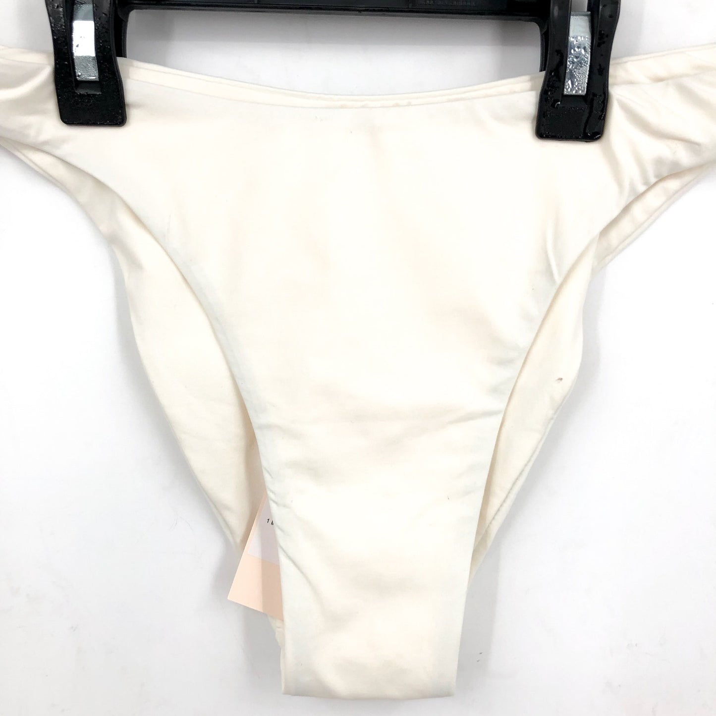 EBERJEY Women's So Solid Dree Bikini Bottoms Small Ecru