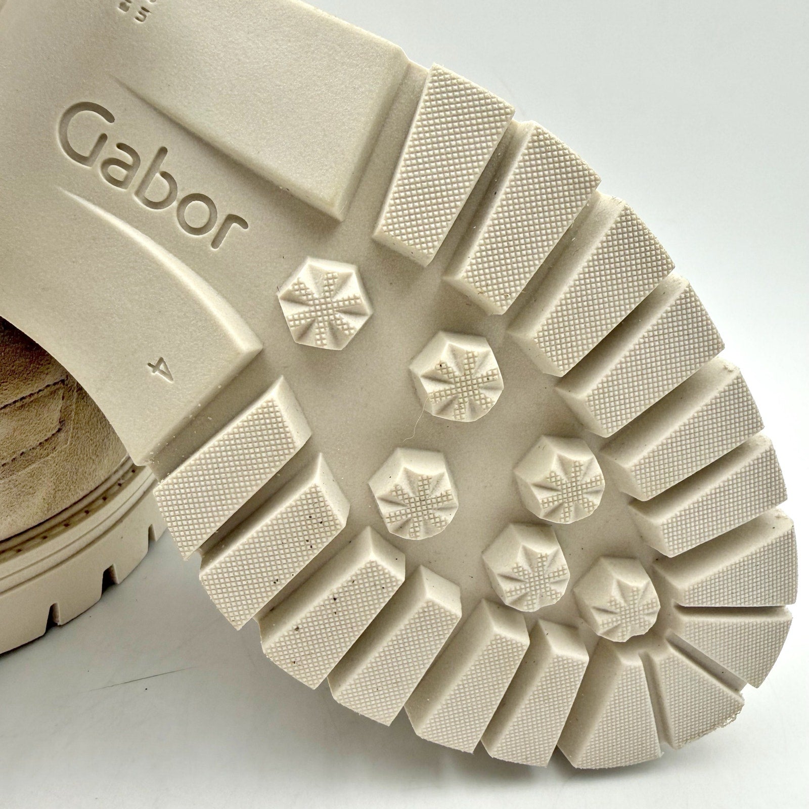 Gabor Womens 22.453 Platform Loafers UK 4 US 6.5 Beige Suede NWOB