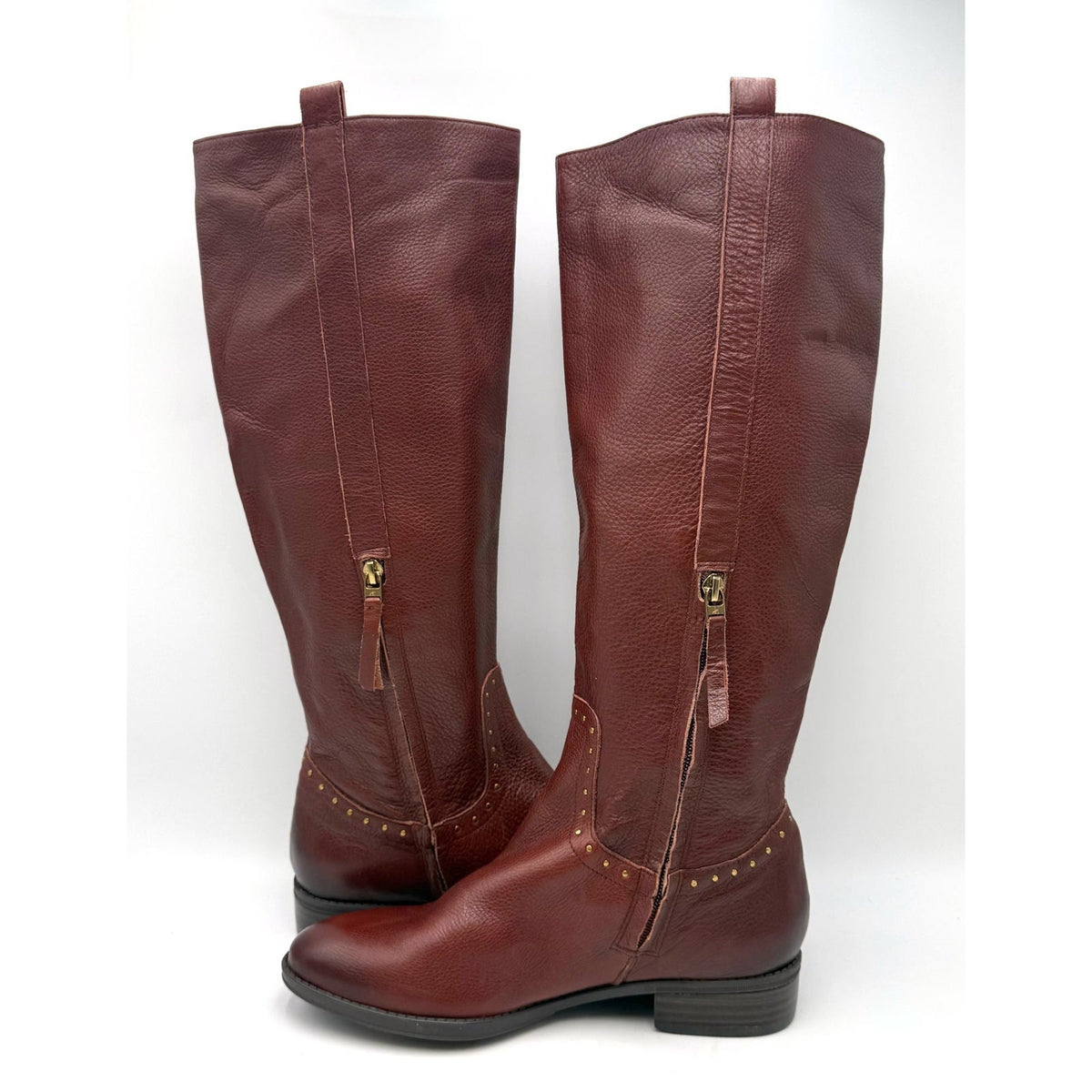 Sam Edelman Womens Prina Knee High Riding Boots Size 8.5 EU 38.5 Mahogany NWOB