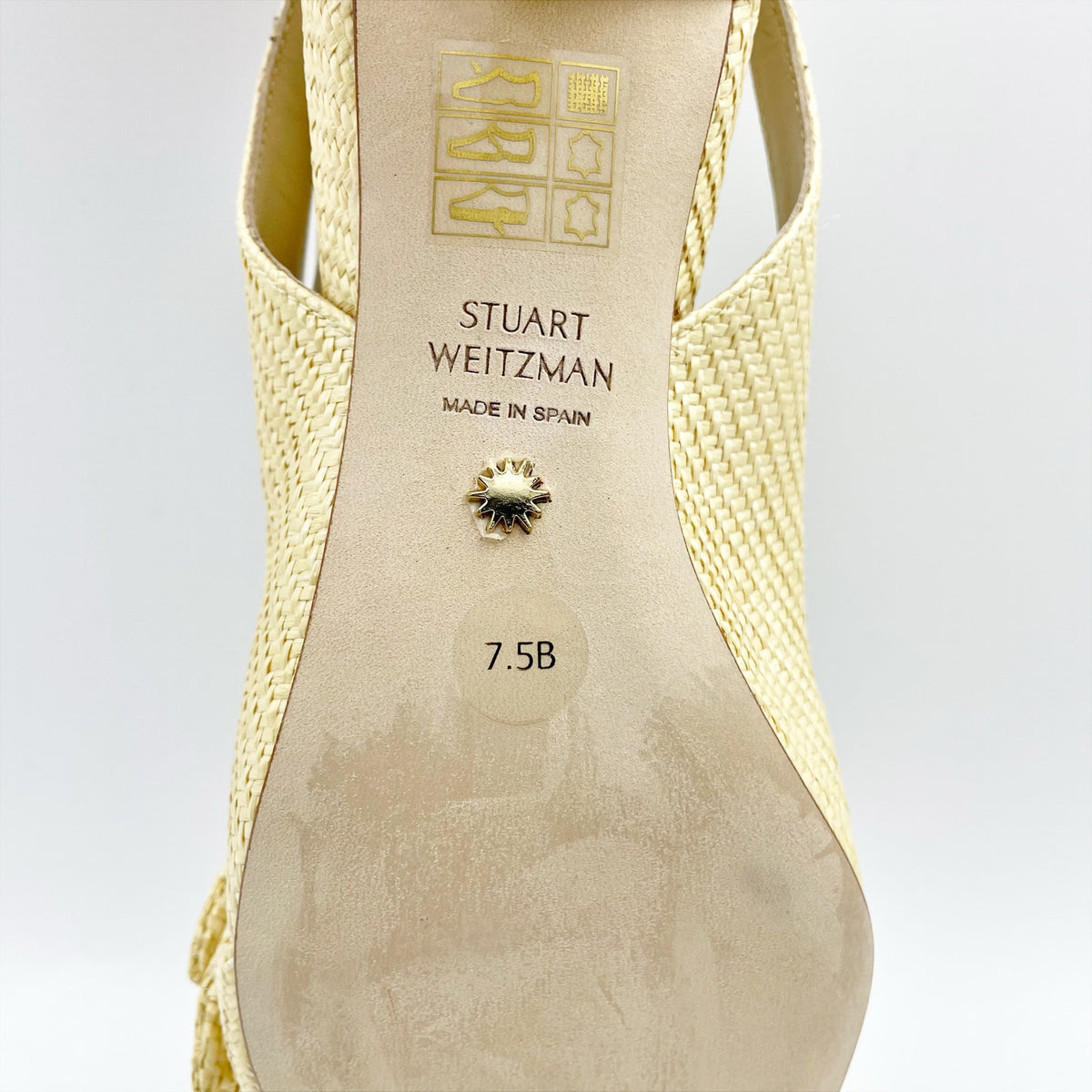 Stuart Weitzman Womens Sofia 50 Slingback Heels Size 7.5 B EU 38 Beige NIB