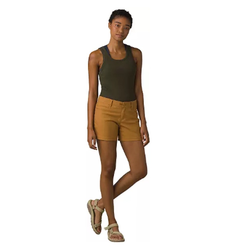 PRANA Women's Halle Shorts Size 10 Tan Earthbound 7" Inseam Standard Fit NWT