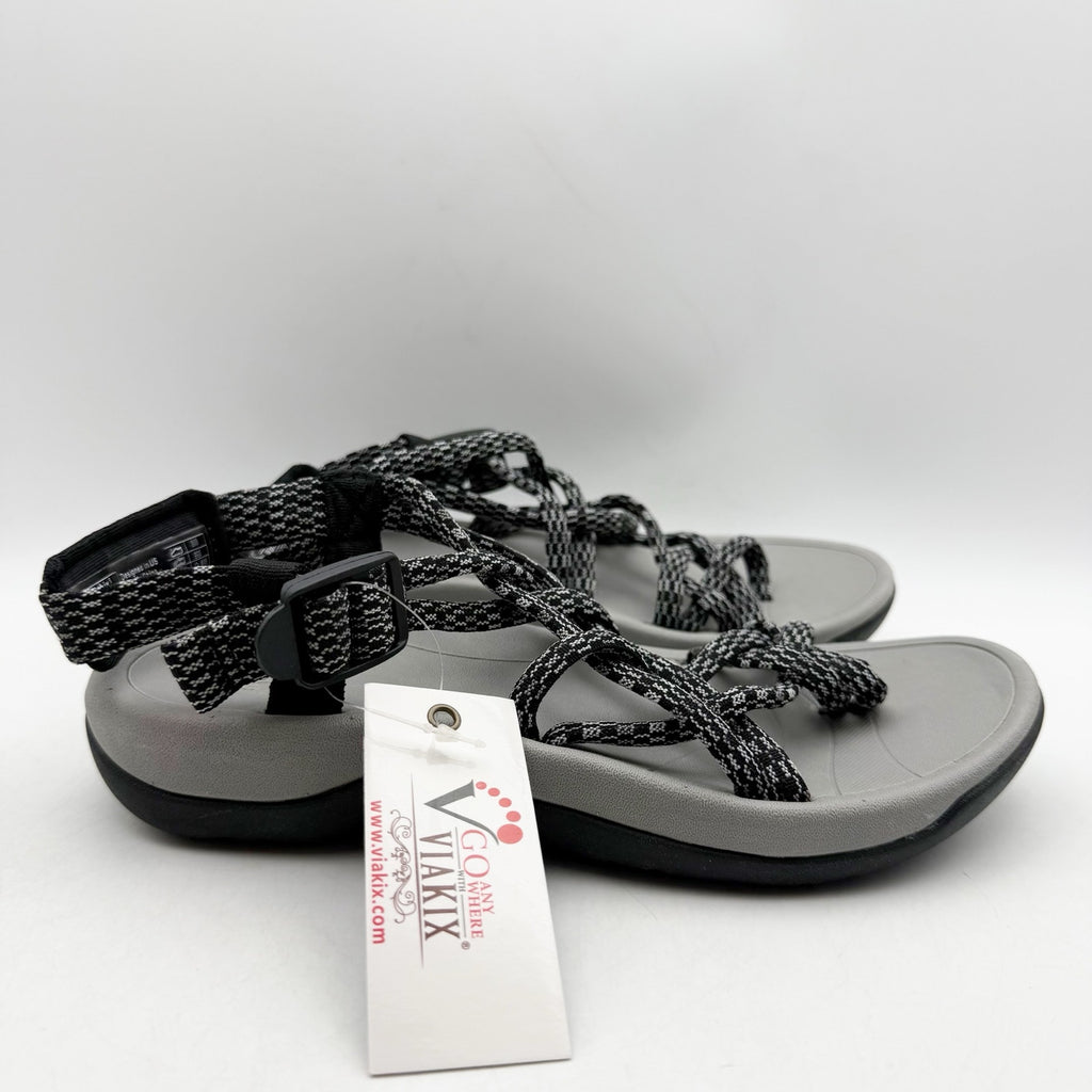 Viakix Womens Siena Hiking Sandals US 6 EU 37 Black Grey Water Resistant NIB