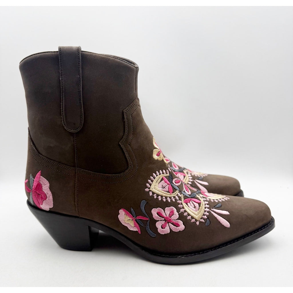 Diba True Women Cains Ville Western Bootie Size 11 M Brown Pink Leather NWOB