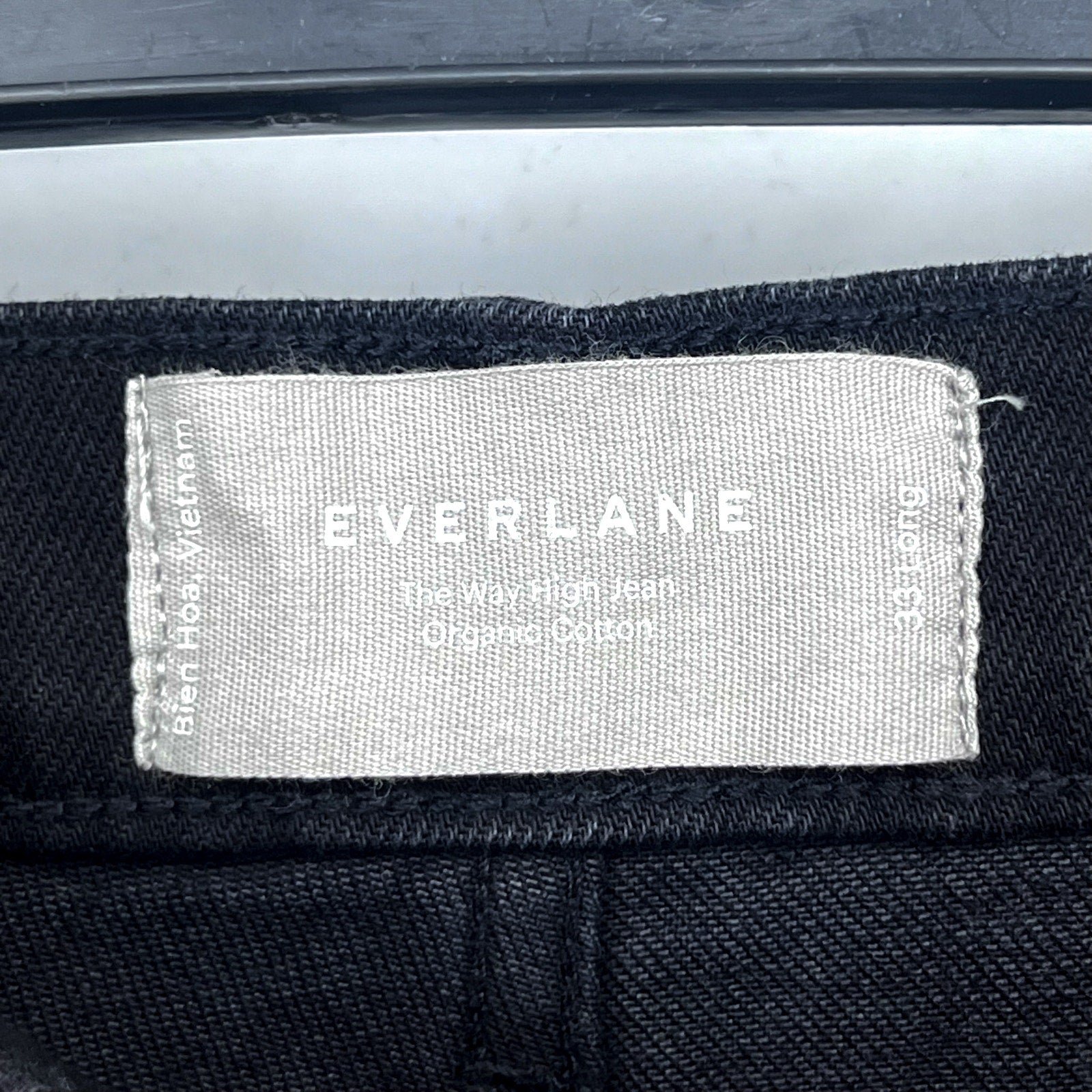 EVERLANE Womens The Way-High Jeans 33x30 US 16 Black Coal Straight Leg NWT