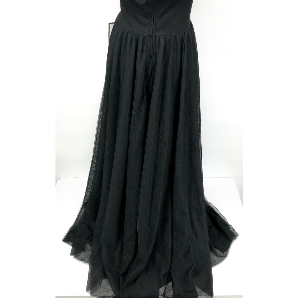 CITY STUDIOS Women's Ruffled Evening Gown 16W Plus Black Tulle Trim NWT