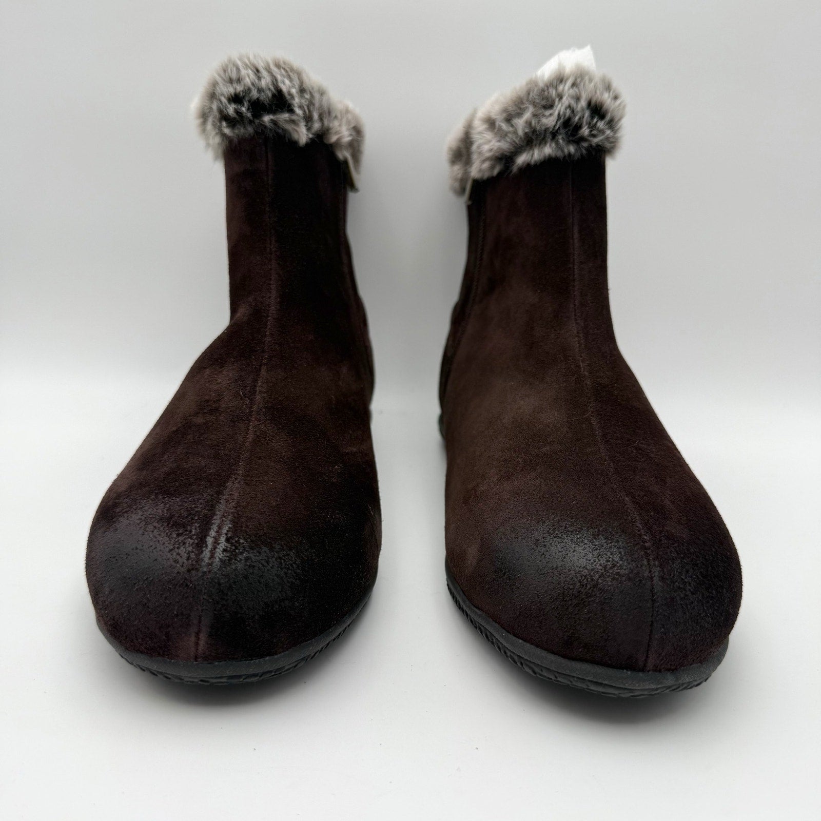 SoftWalk Womens Helena Winter Ankle Boots US 10 WW Brown Suede NIB