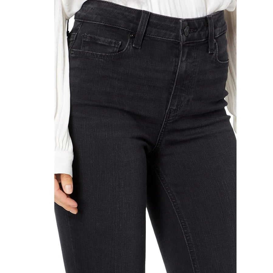 PAIGE Women's High Rise Laurel Canyon Flare Jean Size 30 US 10 Black Willow NWT