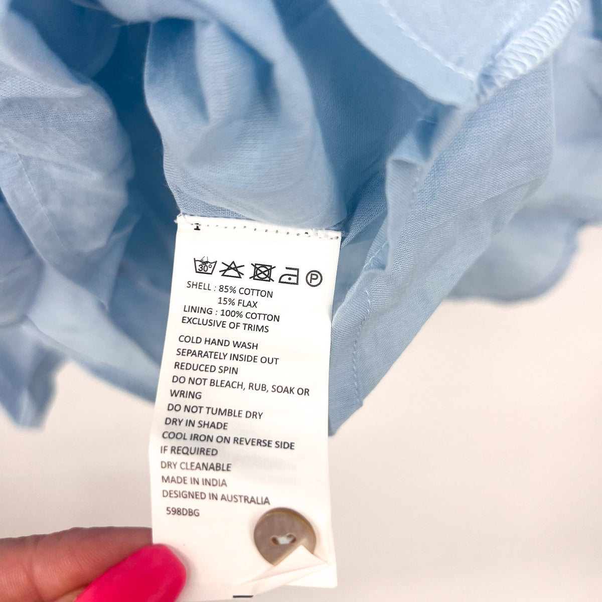 BARDOT JUNIOR Girl's Sky Mini Dress Size 10 Sky Blue Short Cotton Flax NWT