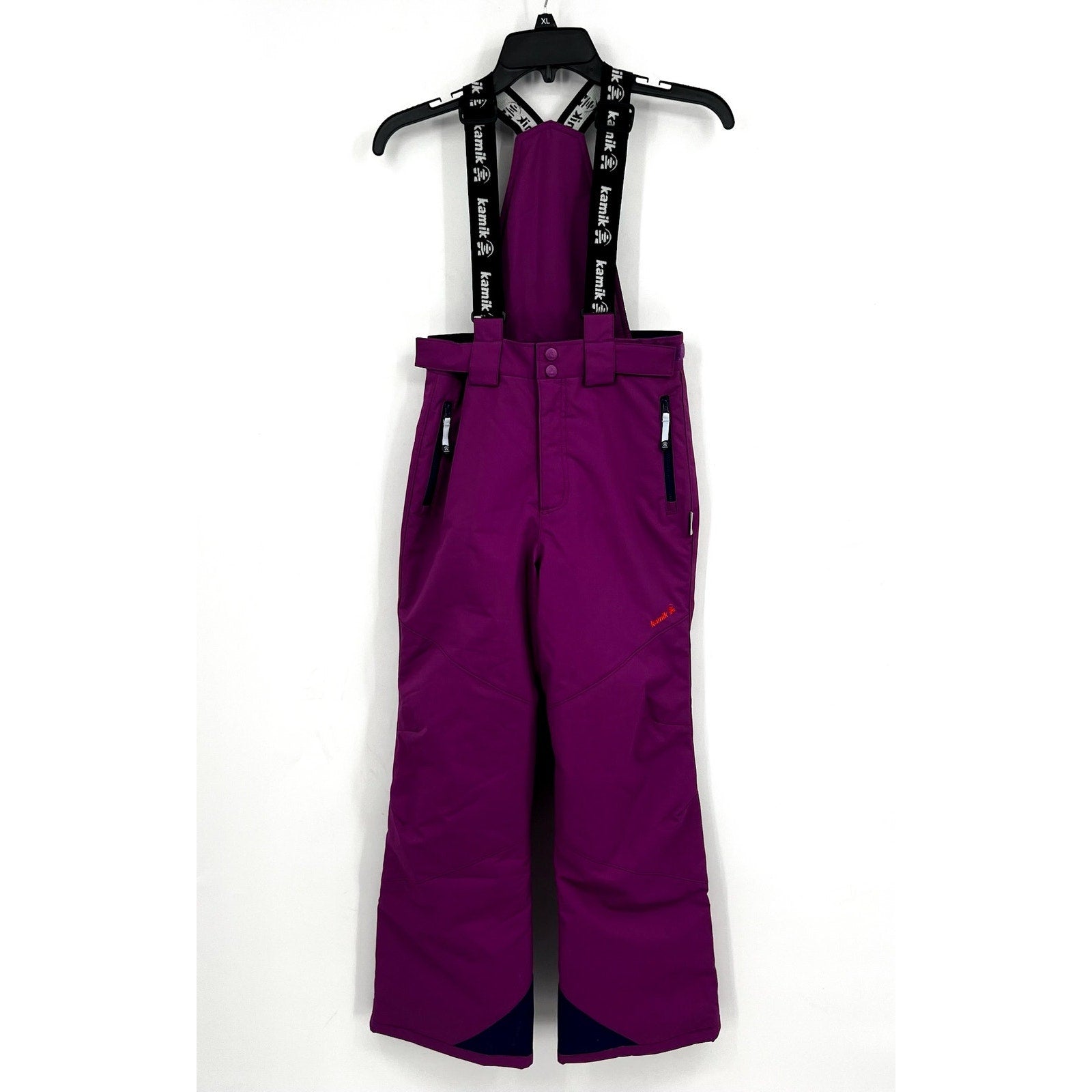 Kamik Bella Insulated Snow Pants Bibs Girls 12 Purple Waterproof Suspender NWOT
