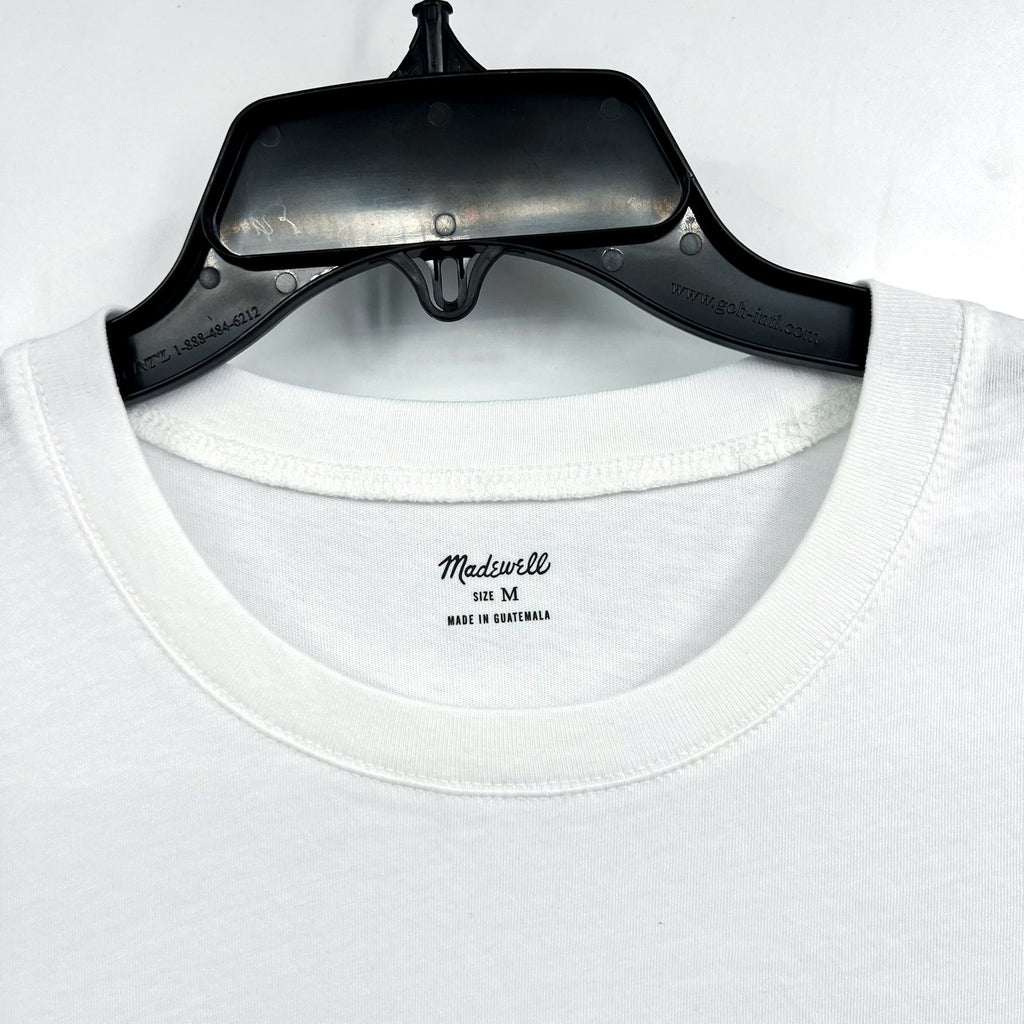 MADEWELL Women's Northside Vintage Tee Medium White Chalk Short Sleeve J8526 NWT