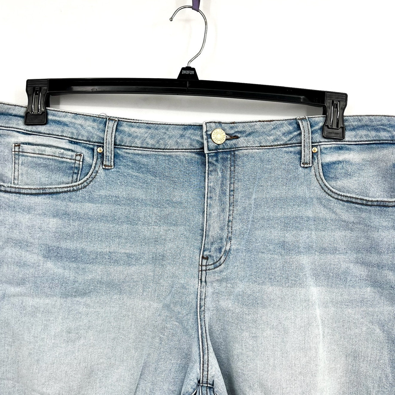 KUT FROM THE KLOTH Hailey Cutoff Denim Shorts Size 18 Openness High Waist NWT