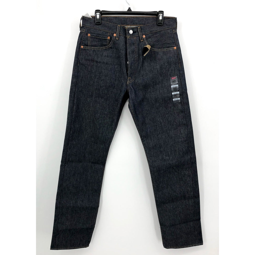 LEVI'S Men's 501 Original Shrink-to-fit Jeans 32x34 Dark Wash No Stretch NWT