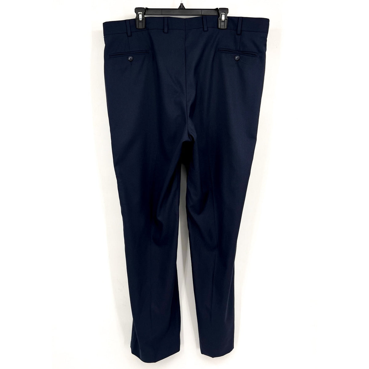 BERLE Men's Classic Dress Pants 42x34 Navy Blue Flat Front Career Formal NWOT