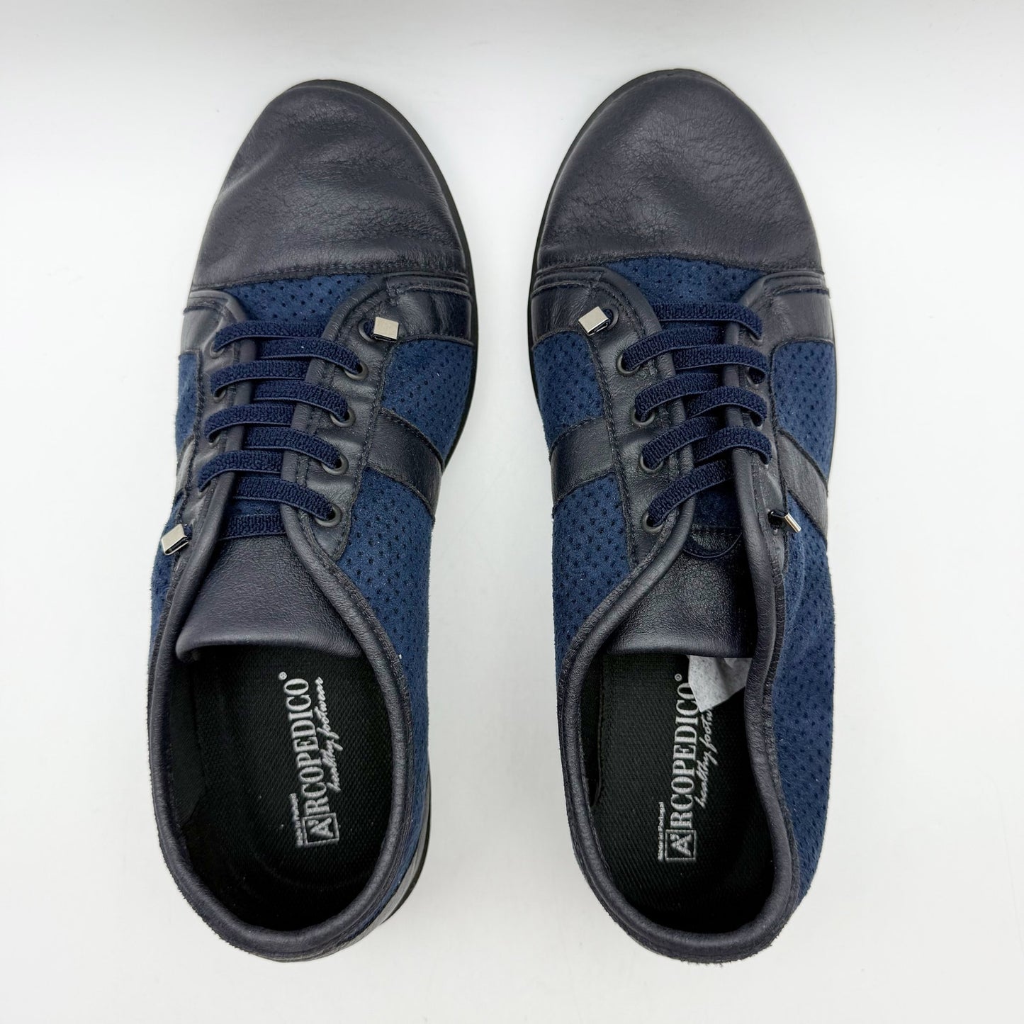 Arcopedico Womens Leta Shoes EU 43 US 12 B Blue Black Lace Up NIB