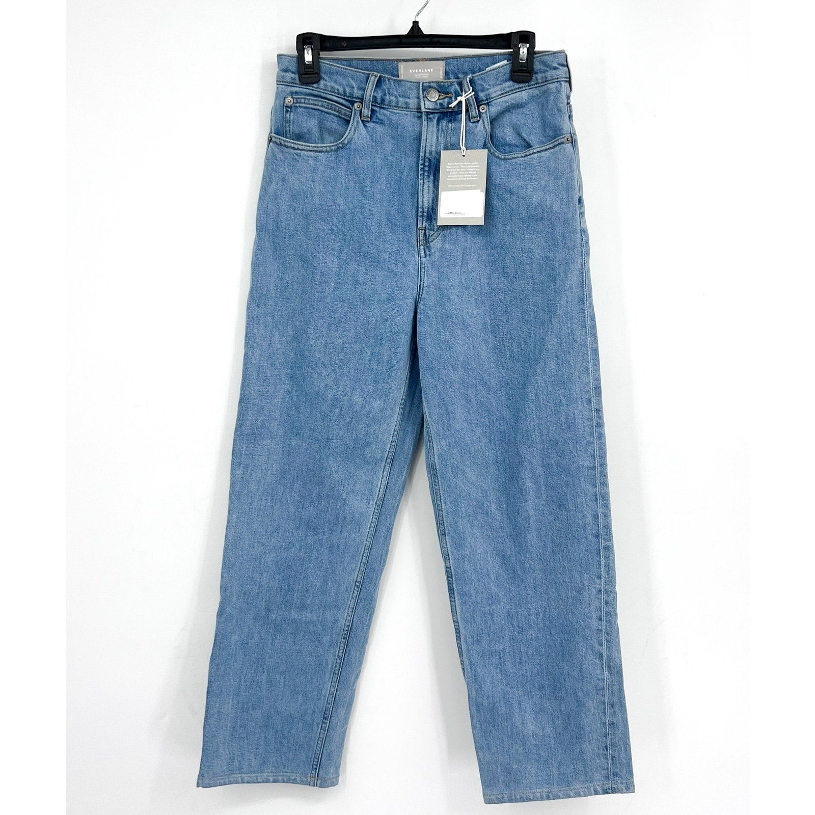 EVERLANE Women's The Way-High Jeans Size 28R US 6 Light Indigo Blue Denim NWT