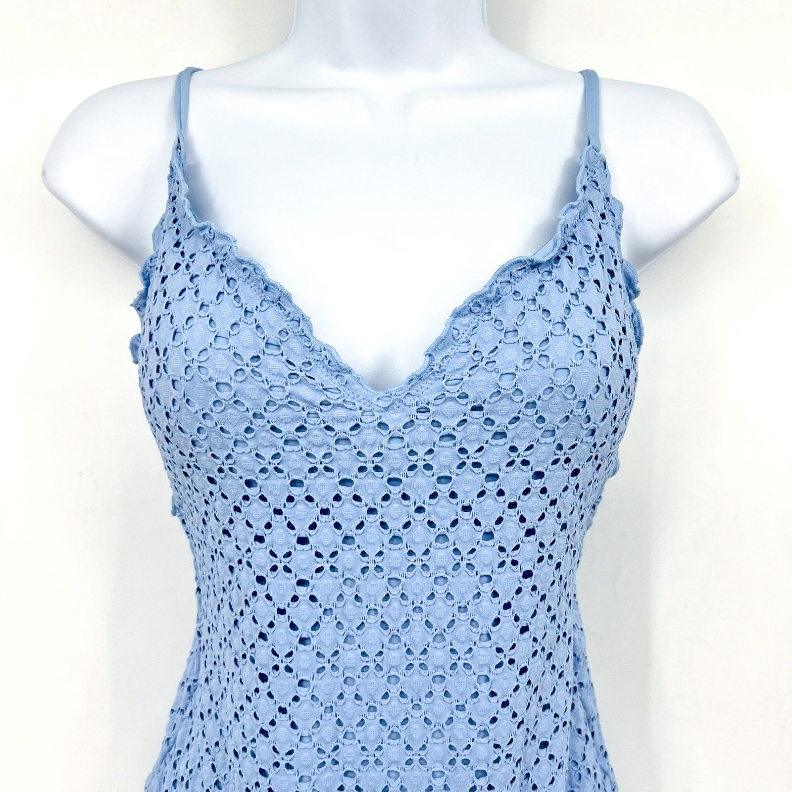 SEAFOLLY Women's Daydreamer One Piece Swimsuit Size 10 Powder Blue V Neck NWT