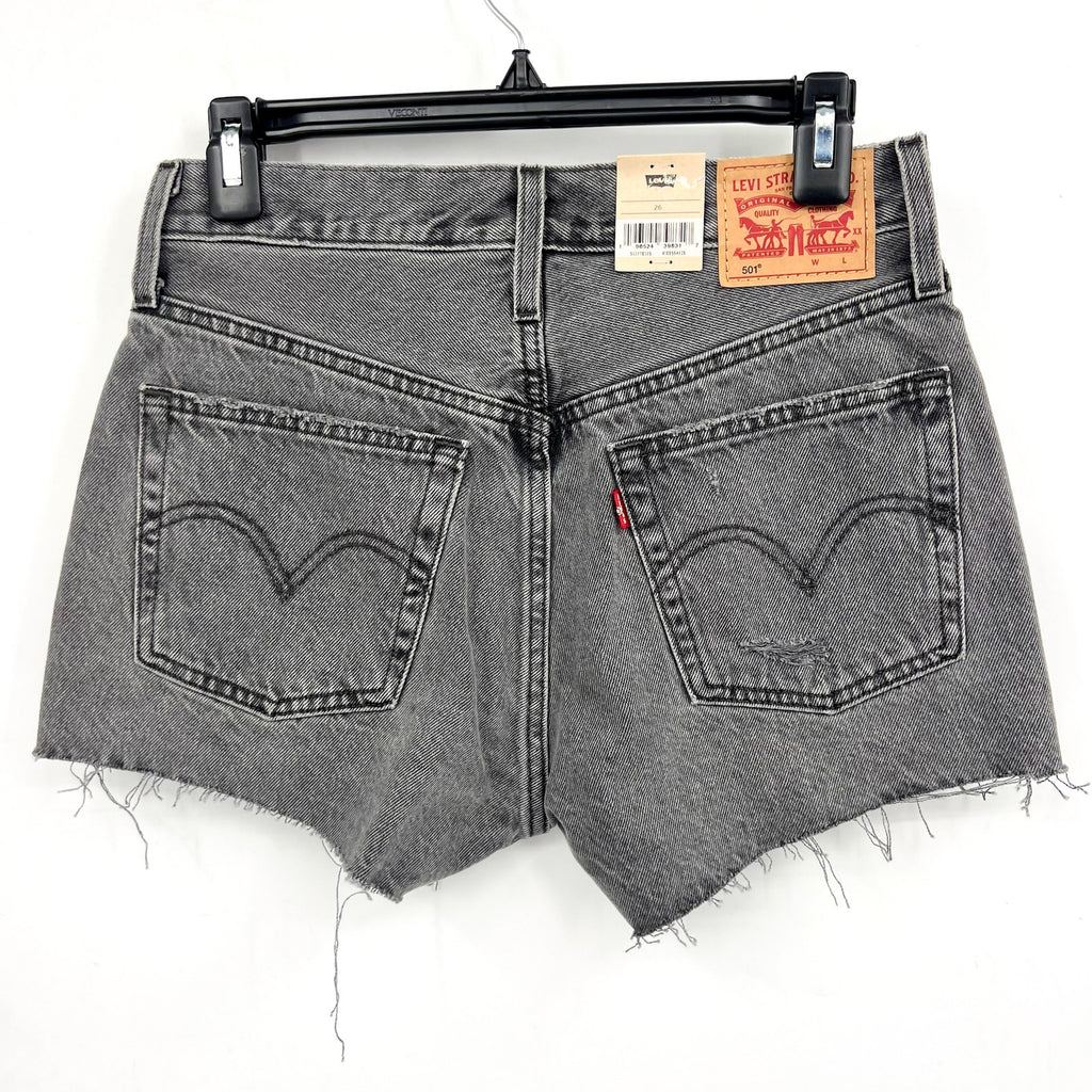 LEVIS Womens 501 Original Fit Shorts Size 26 US 2 Gray 56327-0325 NWT