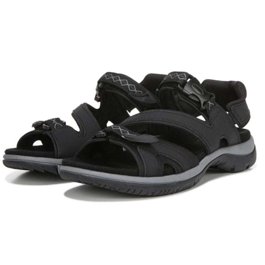 Naturalizer Womens Angeles III Sandals Size 8.5 M EU 38.5 Black Leather NIB