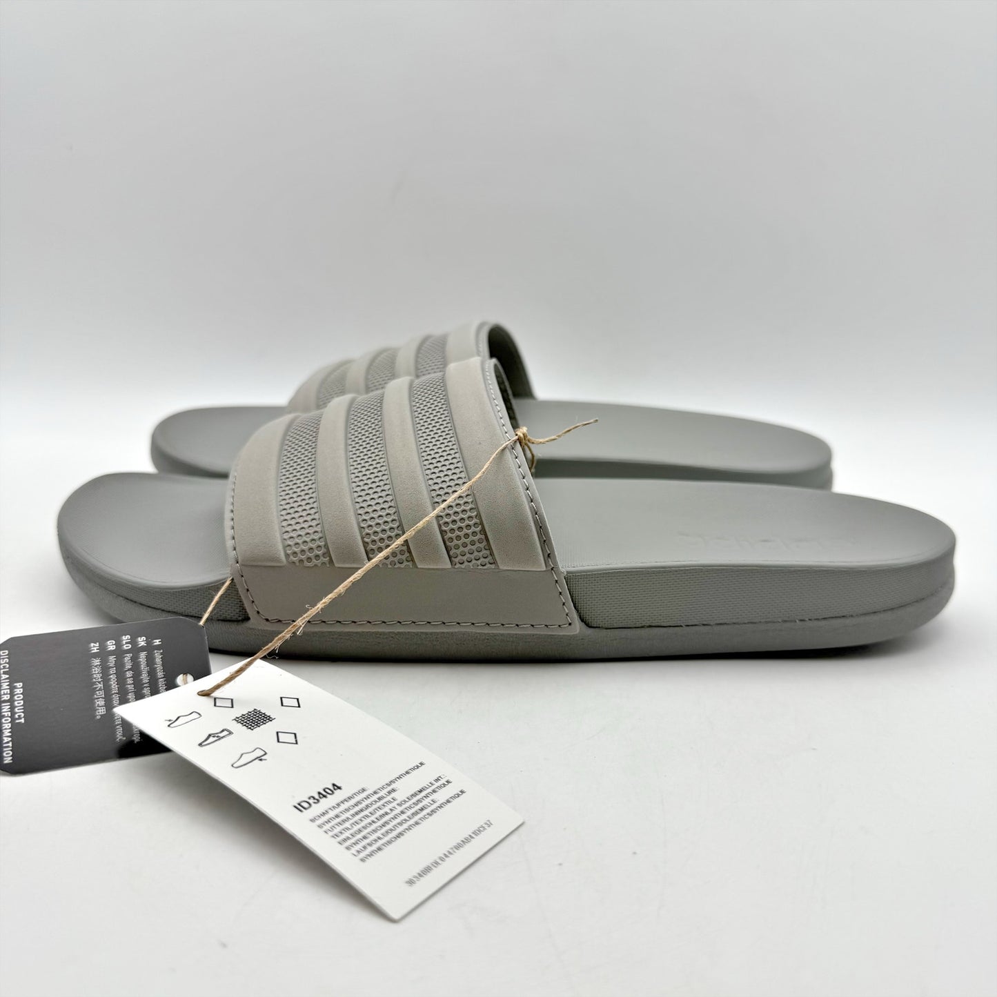 Adidas Mens Adilette Comfort Mono Slide Sandals US 7 Grey Casual NIB