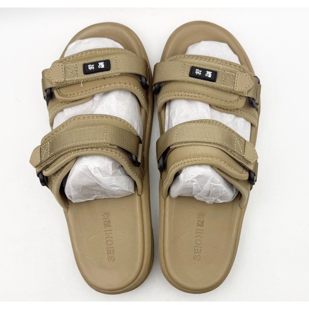 SEICHI Mens Sandoru Ichi Slide Sandals Size 10 EU 43 Tan NIB