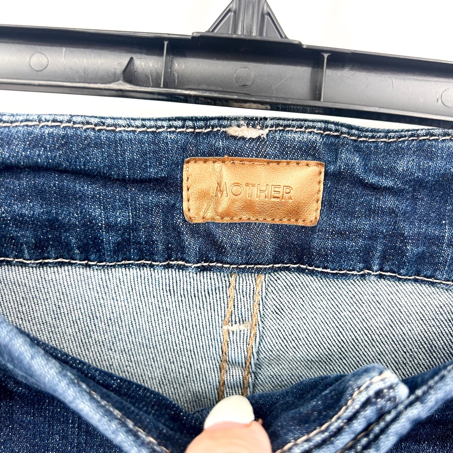 MOTHER Women's High Waisted Looker Skinny Jeans Size 28 US 6 Blue Teaming Up NWT