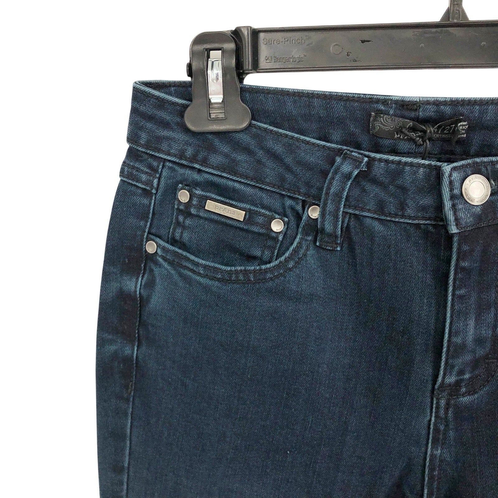 Prana Womens Sienna Skinny Jeans 27x28 US 4 Deep Blue Stretch Denim Mid Rise NWT
