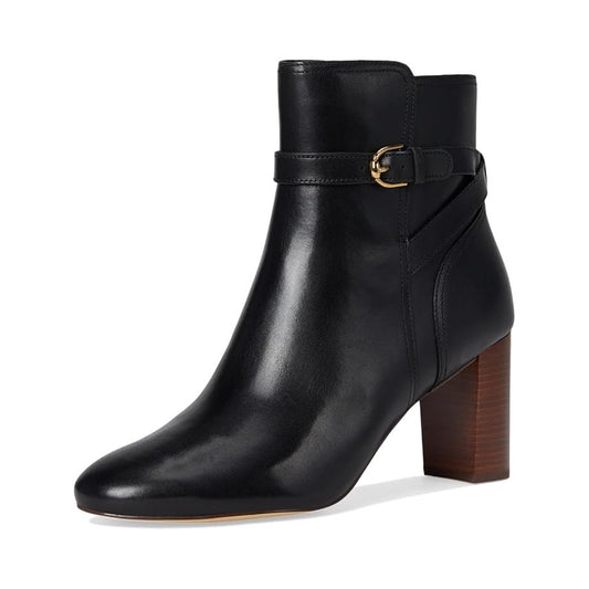 Cole Haan Womens Glendale Jodhpur Heel Ankle Booties US 9 B Black Leather NIB