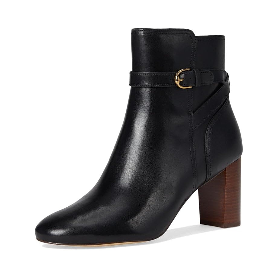 Cole Haan Womens Glendale Jodhpur Heel Ankle Booties Size 9 B Black Leather NIB